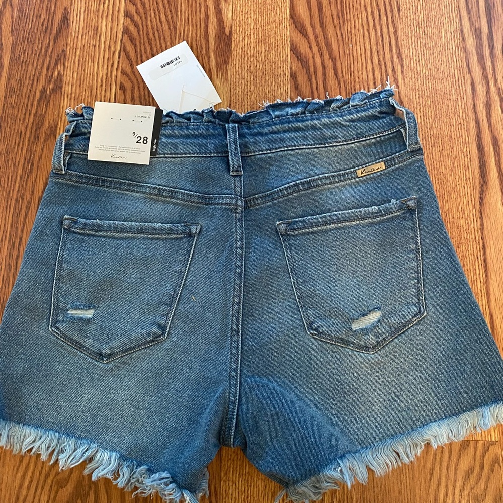 Kancan paper bag shorts. Size 9/28.